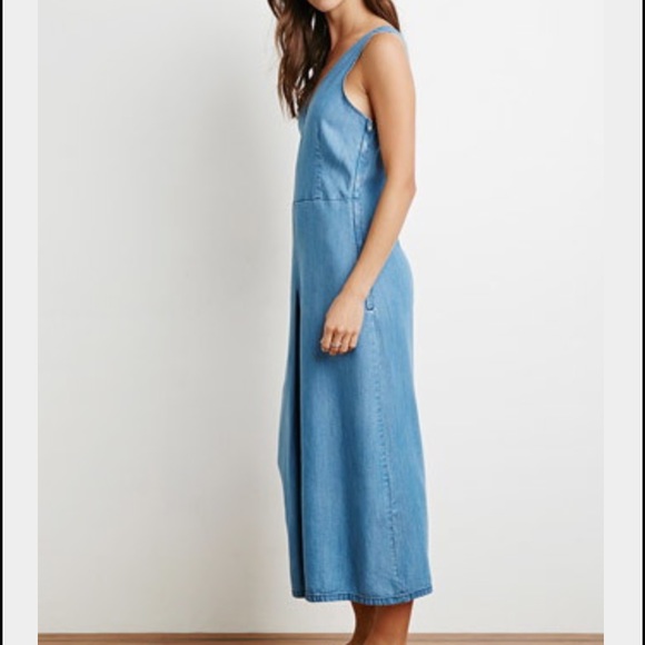 Forever 21 Jeans - Denim Culottes Jumpsuit Forever 21 Jeans - Denim Culottes Jumpsuit