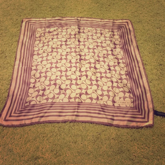Authentic Coach 100% Silk Scarf! Purple/Lilac