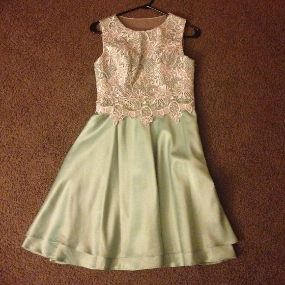 Green handmade homecoming prom dress