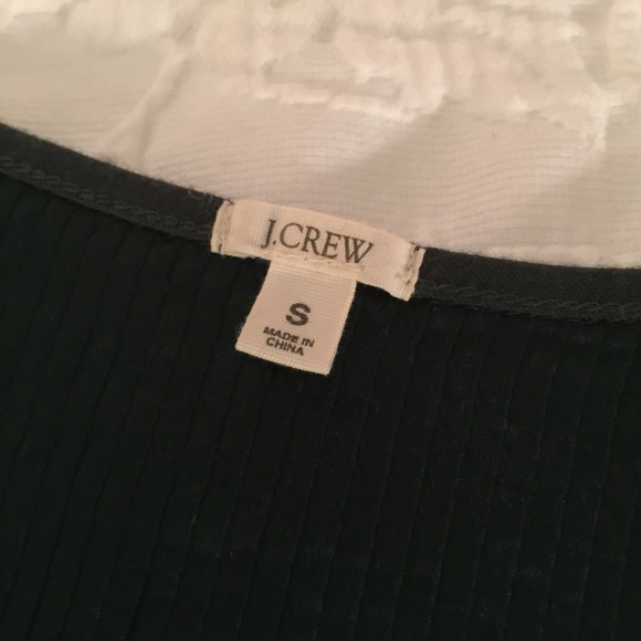 Dark green J. Crew tank top w/lace detailing NWOT - Picture 2 of 3