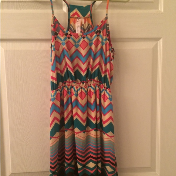 Chevron patterned dress