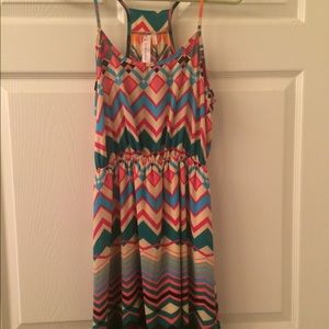 Chevron patterned dress