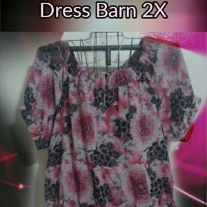 Beautiful short sleeve floral blouse