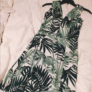 Beautiful white and green dress