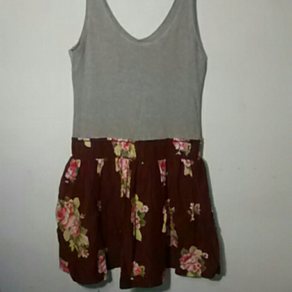 Maroon Flower Dress