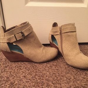 Ankle wedge booties