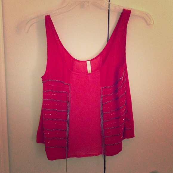 Aryn k silk crop top