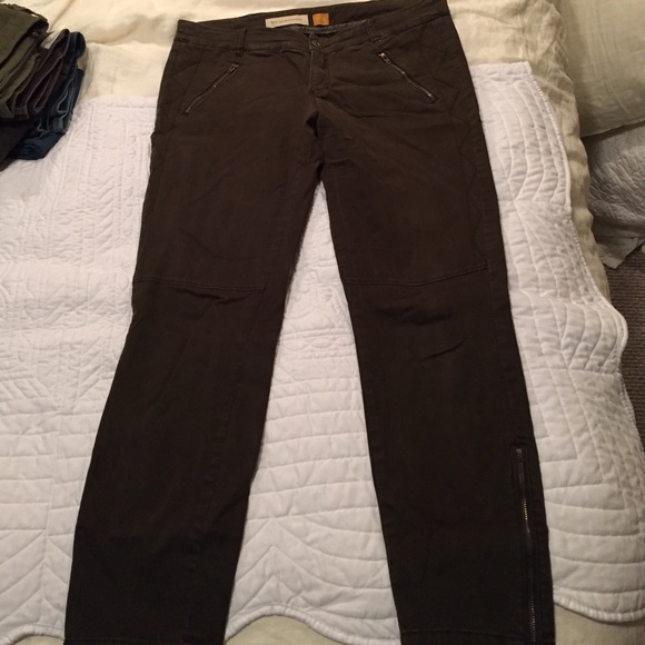 Anthropologie - Pilcro Hyphen Zipper Pants - Moss