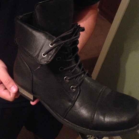 Mens faux leather boots - Picture 4 of 4
