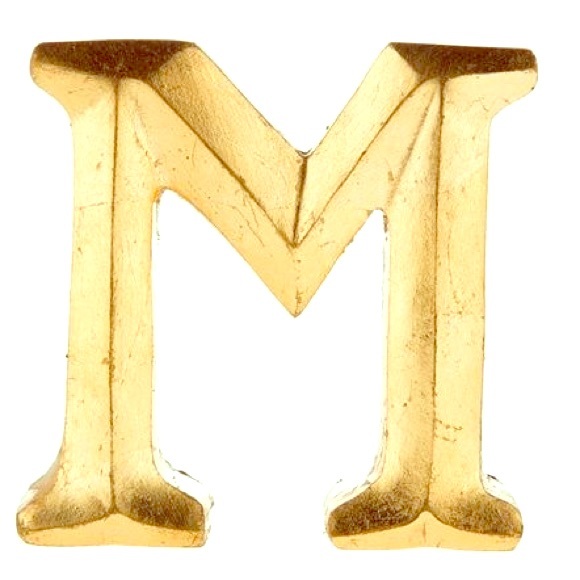 Free standing gold letters