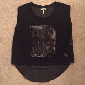 Sheer graphic top