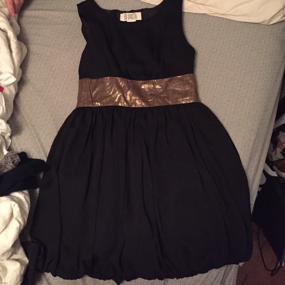Black and Bronze Dress