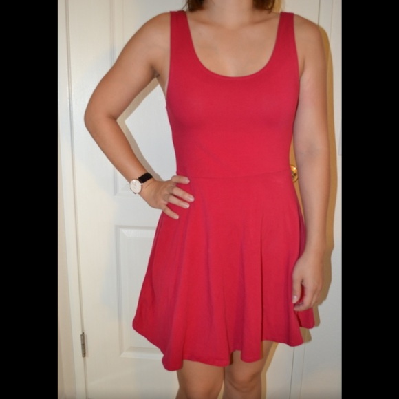 Pink topshop skater dress size 6