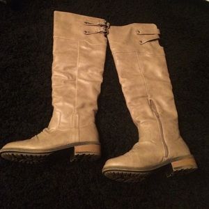 Knee high camel color boots