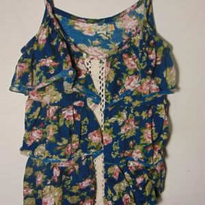 Blue Flower Top