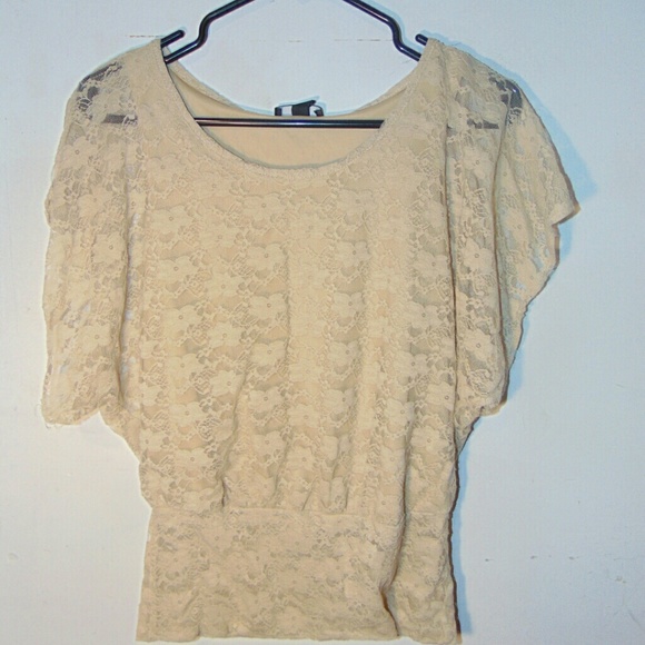 Creme Lace Top