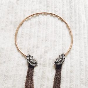 Zara Jewelry - | REDUCED | ZARA Rhinestone/Fringe Collar Necklace Zara Jewelry - | REDUCED | ZARA Rhinestone/Fringe Collar Necklace