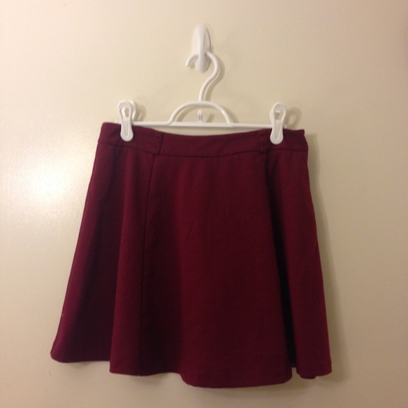 Forever 21 Maroon Skater Skirt