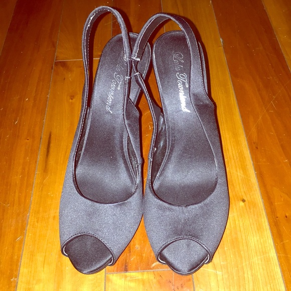 Black Lulu Townsend size 8 peep toe platform heels - Picture 1 of 3