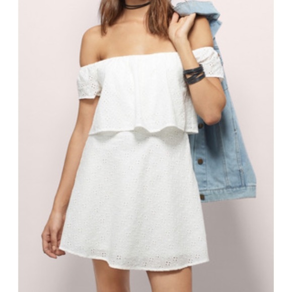 White off the shoulder dress