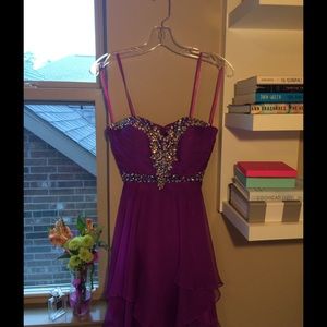 Purple homecoming dress, size 8