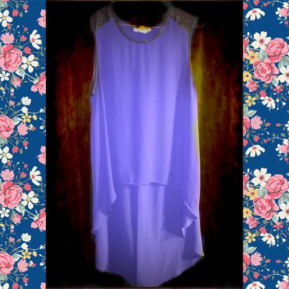 Royal Blue and black- Chloe K- High to low tank