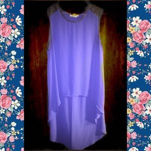 Royal Blue and black- Chloe K- High to low tank