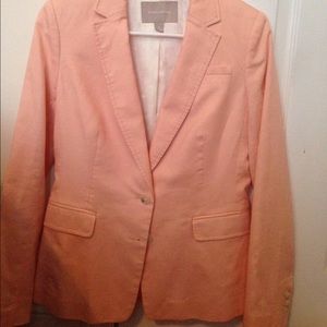 Peach pink Banana Republic linen blazer