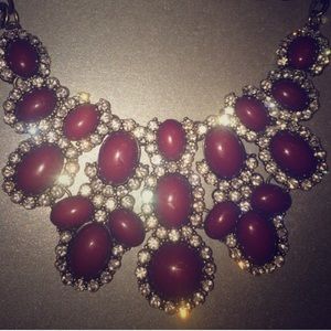 Wine Glam Statement Necklace