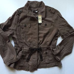 NNWT Ann Taylor LOFT soft twill military jacket!