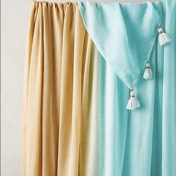 Anthropologie LIANDRI TASSEL SCARF - Turquoise NWT - Picture 2 of 4