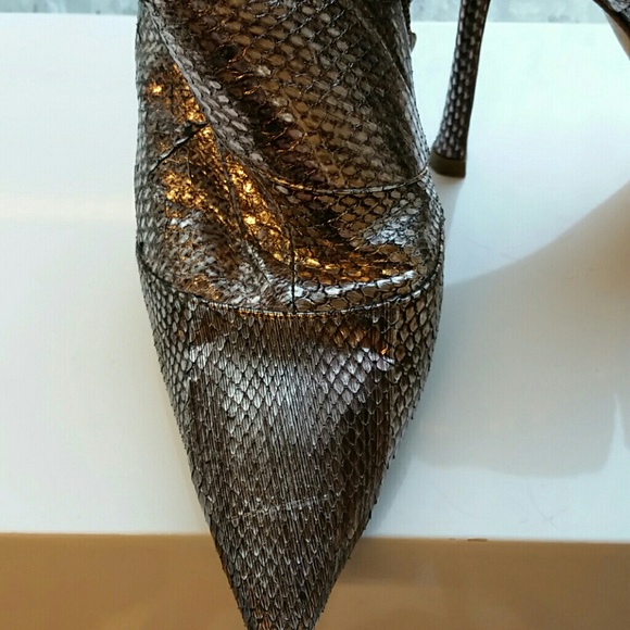 Jimmy Choo booties with stone buckle