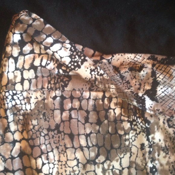 Tan Snakeskin Print Skirt - Picture 4 of 4