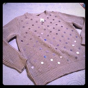 Grey sequined sweater