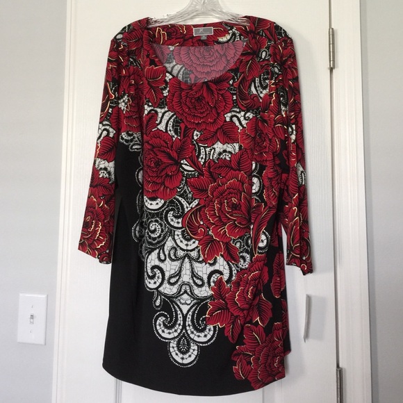 2X JM collection top red black & white