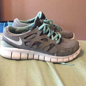 Tiffany Blue & Gray Nike Free Run 2