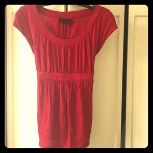 The Limited red shirt sleeve top with sash