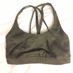AMAZING condition camo Lululemon energy bra