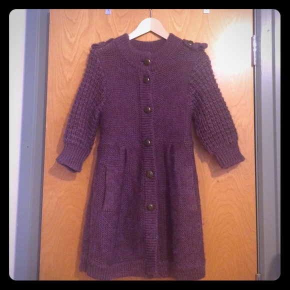 TIBI lavendar knit button up tunic