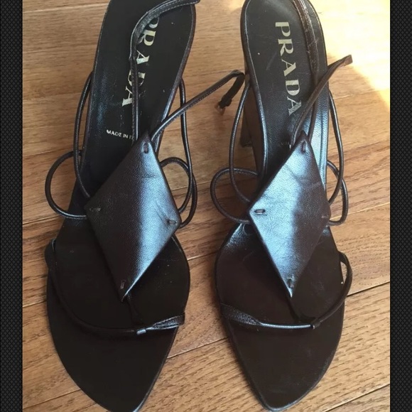 Prada Shoes - PRADA Sandal --Brown -Authentic Size 40