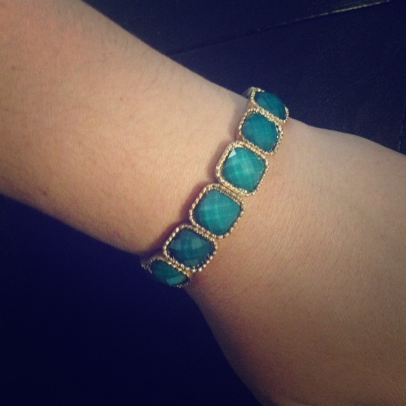 Gold and turquoise bracelet