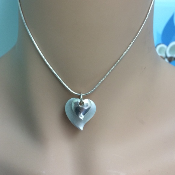 Double heart necklace