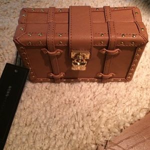 BCBG small leather clutch.