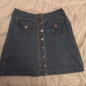 vintage xhilaration denim button down skirt ♡