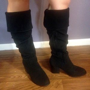 Knee high black boots