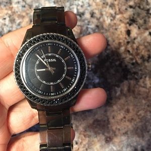Black Fossil watch