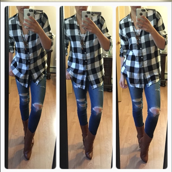 Last one🍁New🍁Plaid shirt🍁 - Picture 4 of 4