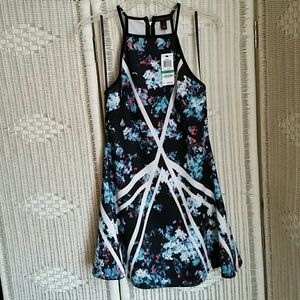 Material Girl Black Combo Strap Dress NWT
