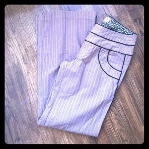 Anthropologie Wide Legs w/ Black Piping