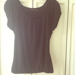 The Limited black top with beads on neckline.